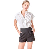 Ric Rac Trim Button Front Freida Top