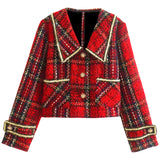 Metallic Gold Tartan London Jacket