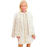 Ivory Fuzzy Knit Chain Detail Marisol Dress & Jacket (sold separately)