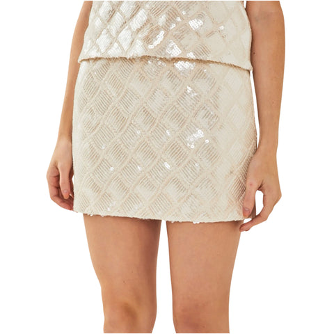 Ivory Sequin Fete Skirt & Jacket (sold separately)