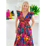 Ruffle Rainbow Tropics Dress