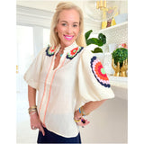 Crochet Embroidered Kingston Top