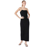 Black Textured Lolly Maxi Dress