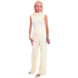 Ivory Cable Knit Valentina Top & Pants (sold separately)