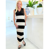 Black & Ivory Wool Blend Dasha Dress