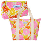 Water Resistant Boat/Travel & Cosmetic Bag in Pink Lemonade (sold separately)