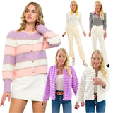 Metallic Gold + Ballet Pink & Lavender Balletto Cardigan Top