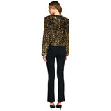 Black & Gold Rope Trimmed Sequin Monte Carlo Jacket