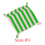 Leather Cabana Stripe Catchall & Cosmetic Bags