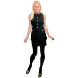 Rope Trimmed Black Tweed Ariana Top & Skirt (sold separately)