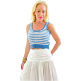 White Shirred Waist Kara Skirt w/ Pockets