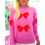 Pink & Orange Bows Candy Sweater