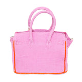 12” Baby Pink + Orange Trim Terry Seychelles Tote w/ Removable Tassel