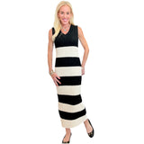 Black & Ivory Wool Blend Dasha Dress