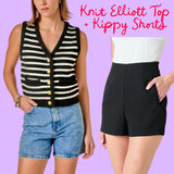 Black High Waisted Kippy Shorts