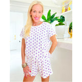 Pima Cotton Starburst Pajama Short Set