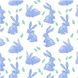 Pima Cotton Blue Bunny Pajama Short Set