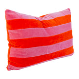 XL Pink & Orange Luxe Silk Velvet Lumbar Pillow