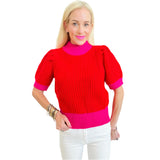 Pink & Red Knit Wendy Sweater