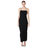 Black Textured Lolly Maxi Dress