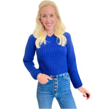 Royal Blue Soft Knit Delane Sweater