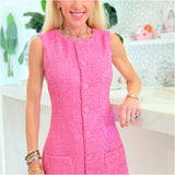 Pink Tweed Carter Dress