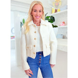 Ivory Boucle Tweed Audrey Jacket