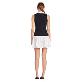 Poplin + Black Knit Melfie Dress