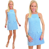 Baby Blue Tweed Bunny Dress