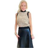 Black Butter Soft Leather Bitsy Skirt