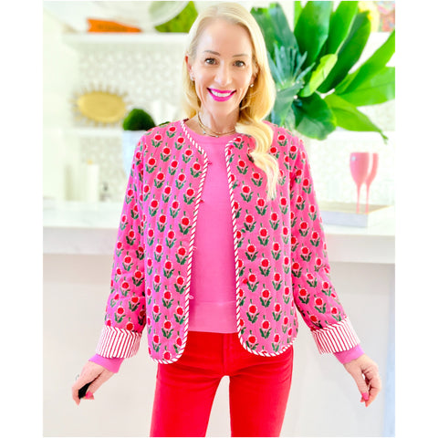 Pink Red & Green Holly Jacket