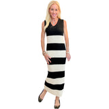 Black & Ivory Wool Blend Dasha Dress