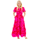 Ruffle Trim Cotton Jolene Dress with Pockets