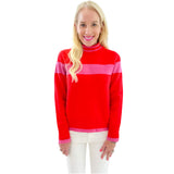 Pink & Red Mock Neck Betty Sweater