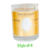 Recycled Dom, Cristal, Moet & Perrier Jouet Bottles into Hand Poured Candles