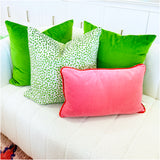 Handmade 22” Green Velvet Pillow (insert included)