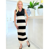 Black & Ivory Wool Blend Dasha Dress