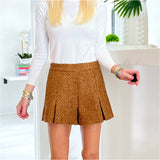 Bronzed Tweed High Waisted Hanes Shorts