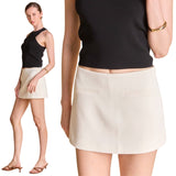 Off White Textured Anna SKORT