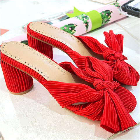 Red Bow Heels Size 8