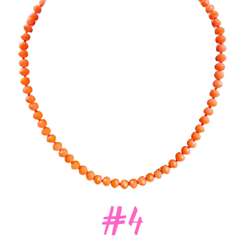 (7 Colors) Handmade Neon Crystal Candy Necklaces