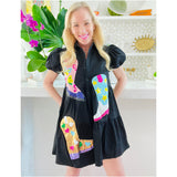Sequin Hearts & Stars Cowboy Boot YeeHaw Dress