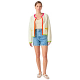 Knit Colorblock Trim Tessa Cardigan Jacket