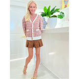 Bronzed Tweed High Waisted Hanes Shorts