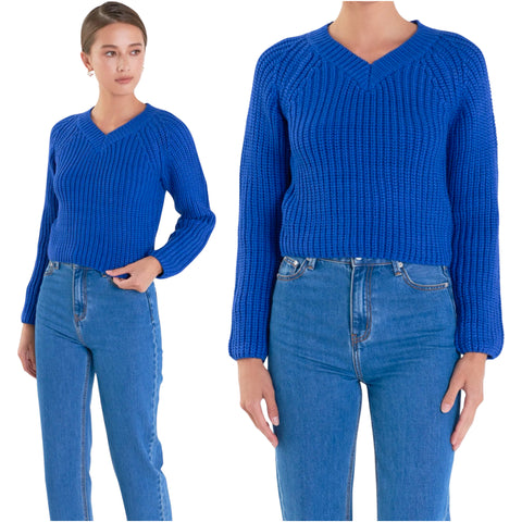 Royal Blue Soft Knit Delane Sweater