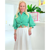 White Cotton Rosa Maxi Skirt w/ Pockets