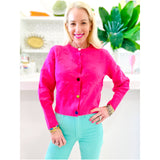 Sassy Button Pink Cardigan