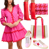 Pink & Red Ric Rac Dalton Dress