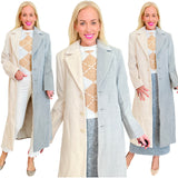 Ivory Camel & Grey Full Length Arabella Jacket