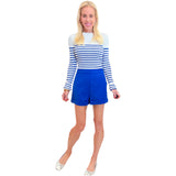 Blue Stripe Knit Lansing Sweater